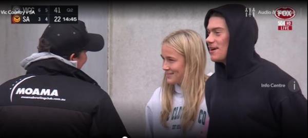 Harley Reid with Yasmin Duursma.